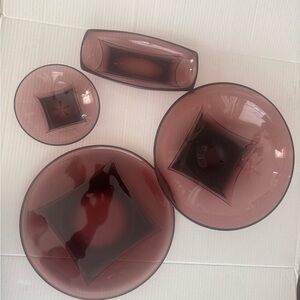 Vintage Hazel Atlas Amethyst Set